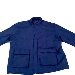 Oak Hill Mens Puffer Full Zip Navy Blue Jacket Size 3XL